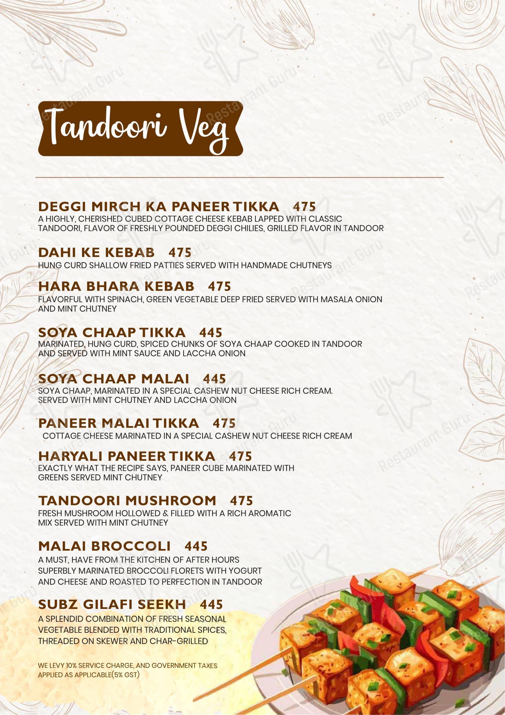Ministry of Daru in Noida - Menu