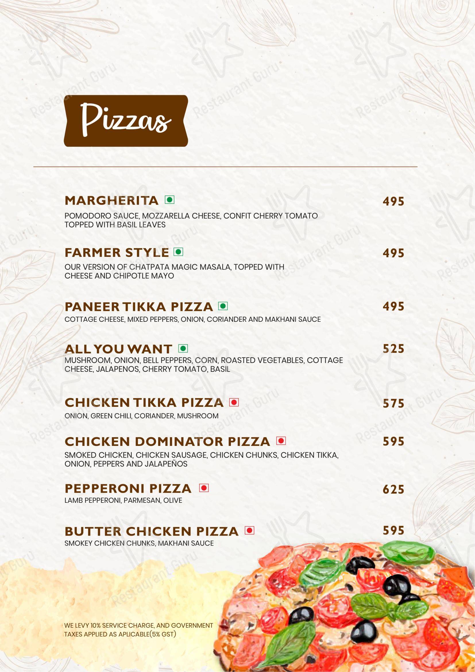 Ministry of Daru - Menu