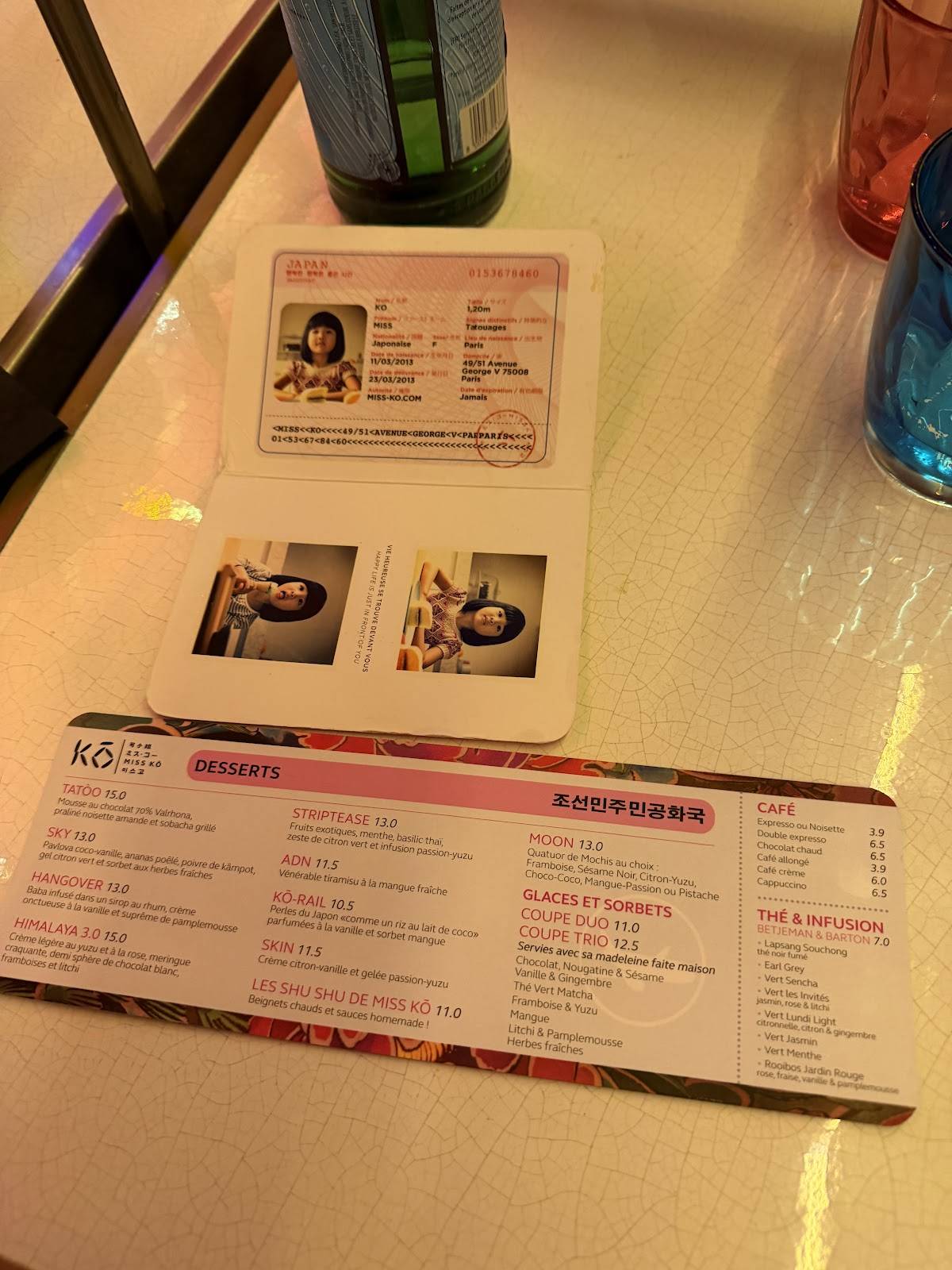 Menu de Miss Ko