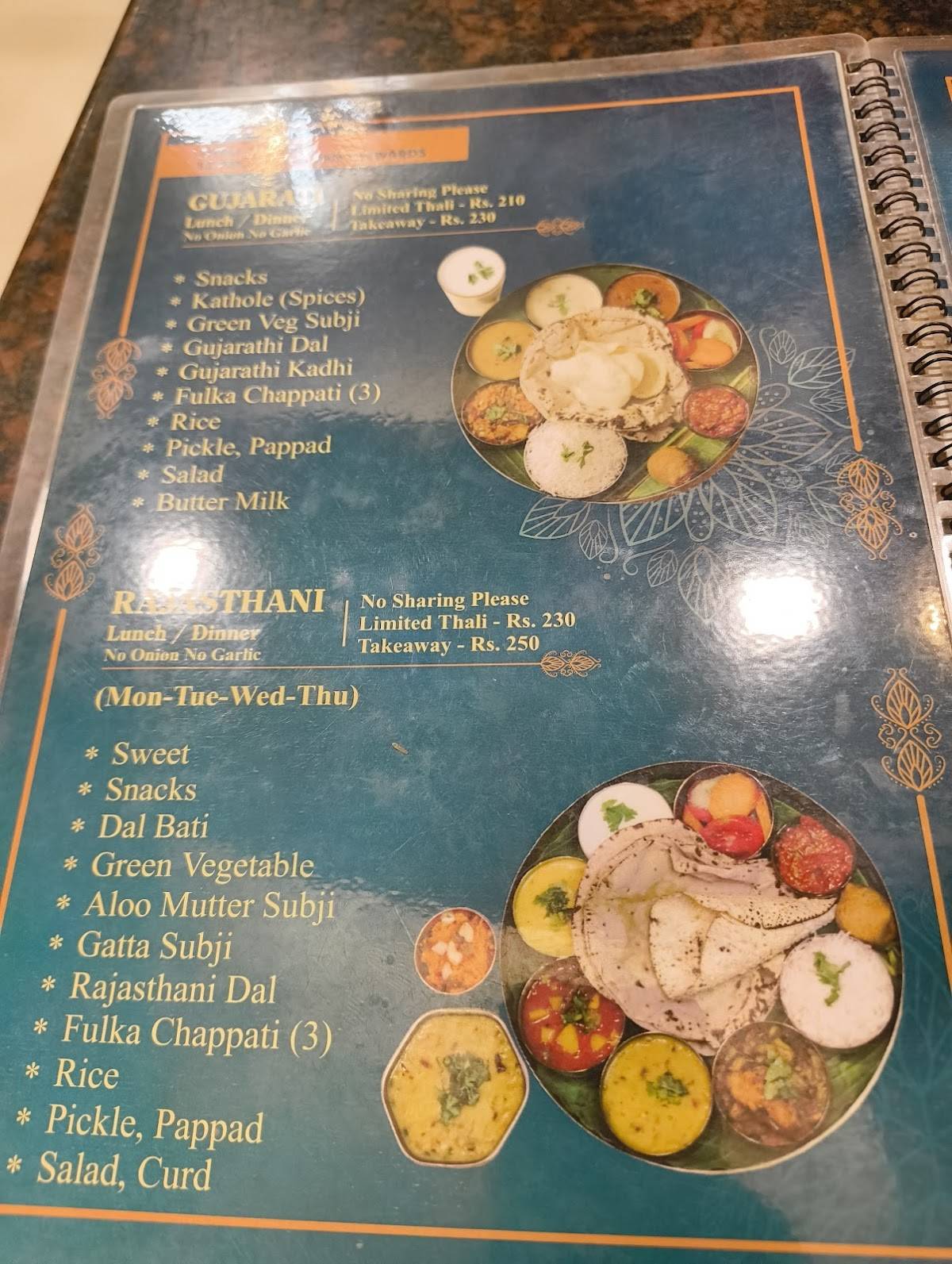 Mithai Mandir menu