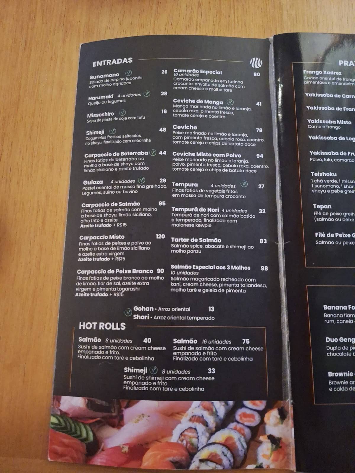Moa Gastronomia cardápio