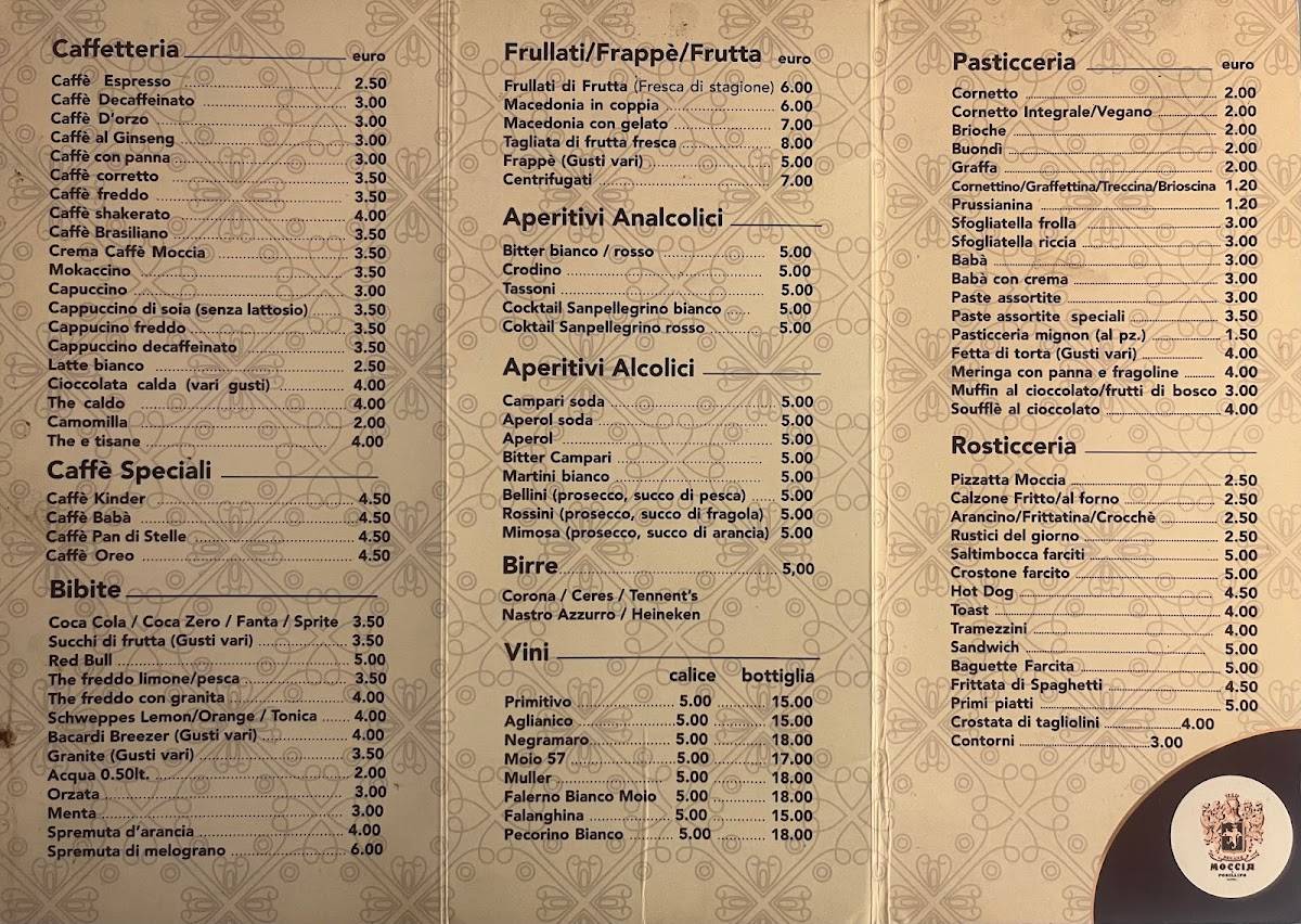 Menu di Moccia 