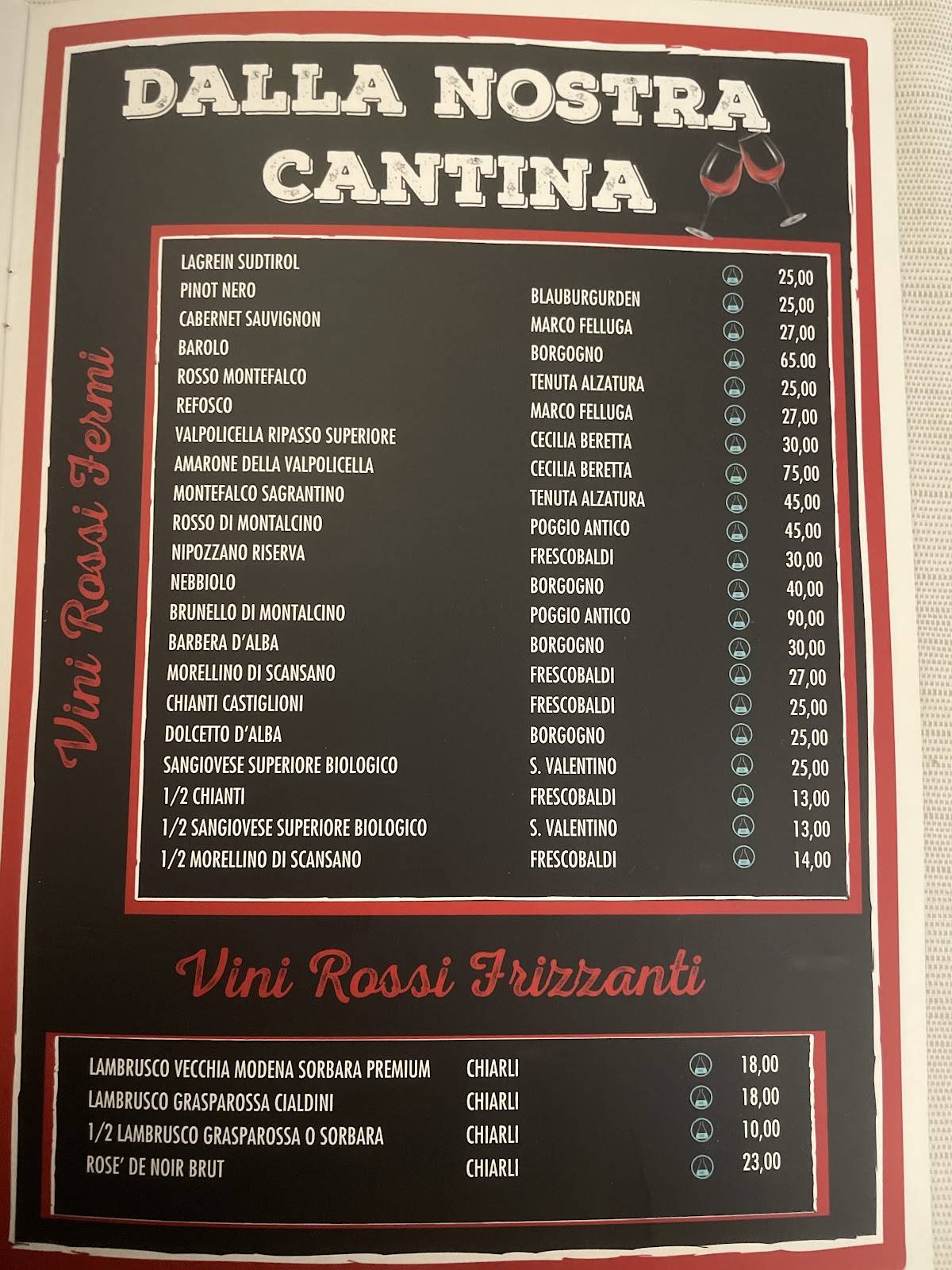 Menu di La Griglia 