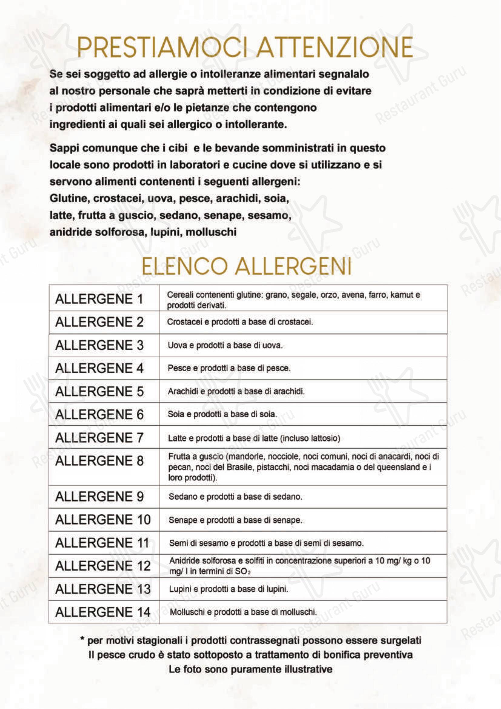 Modo Fusion Restaurant in Gallarate - 菜单