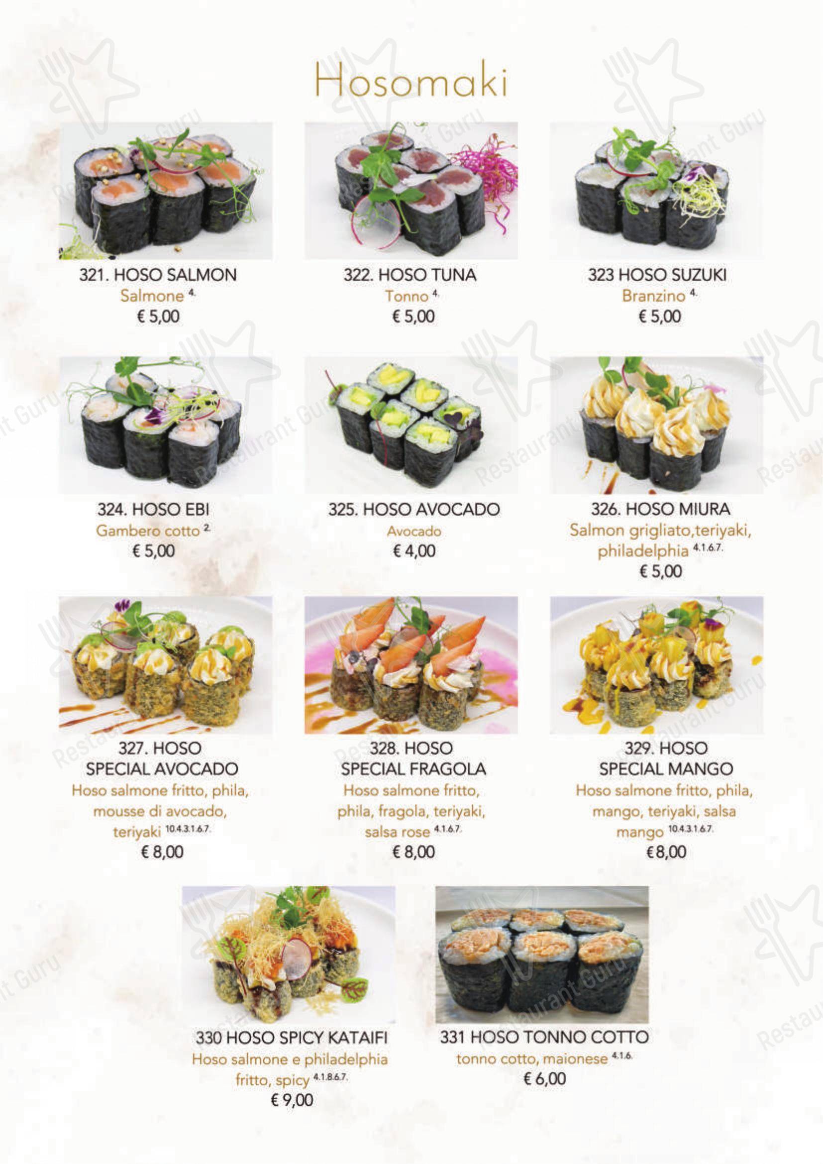 Menu di Modo Fusion Restaurant - 菜单