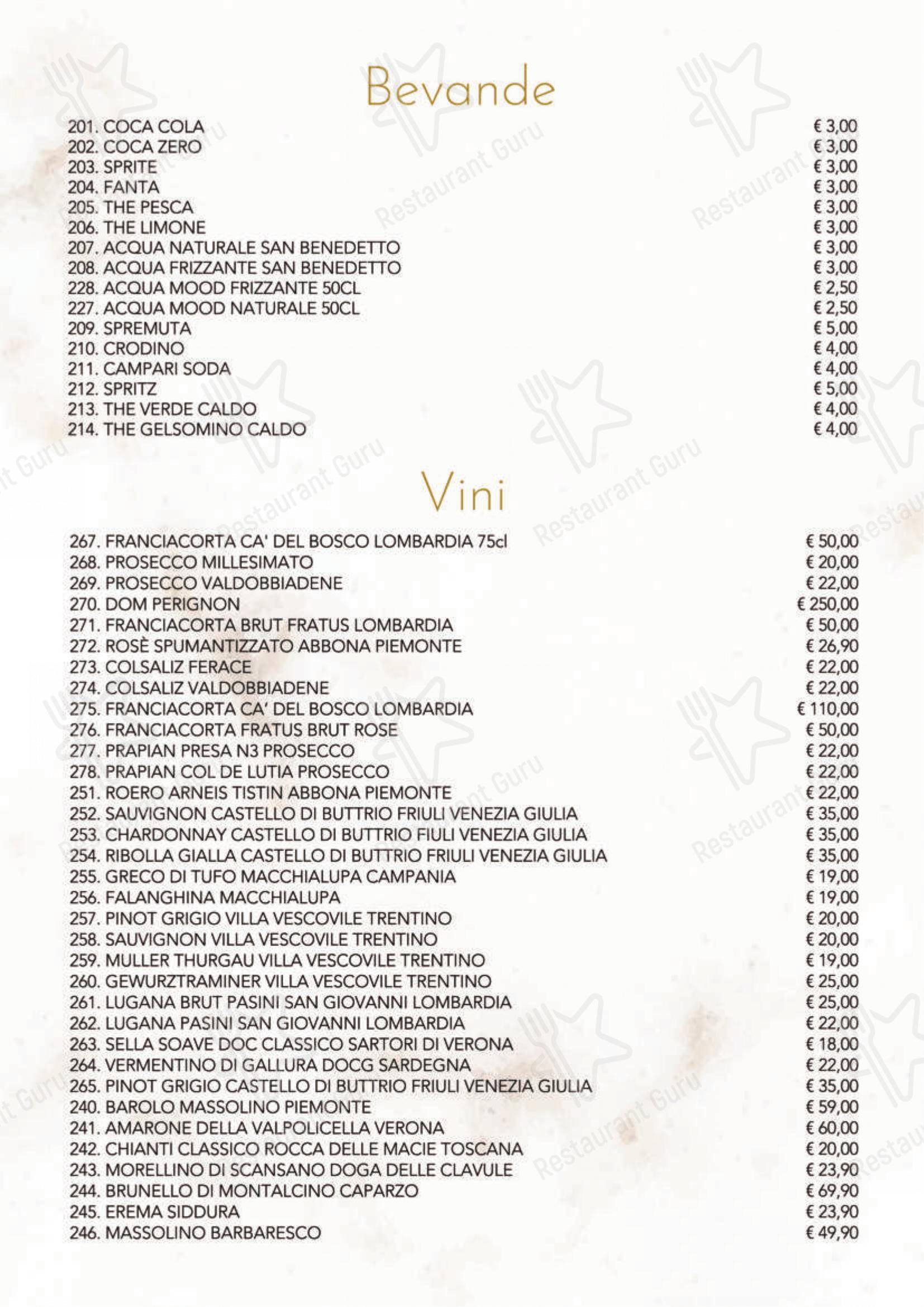 菜单 per Modo Fusion Restaurant in Gallarate