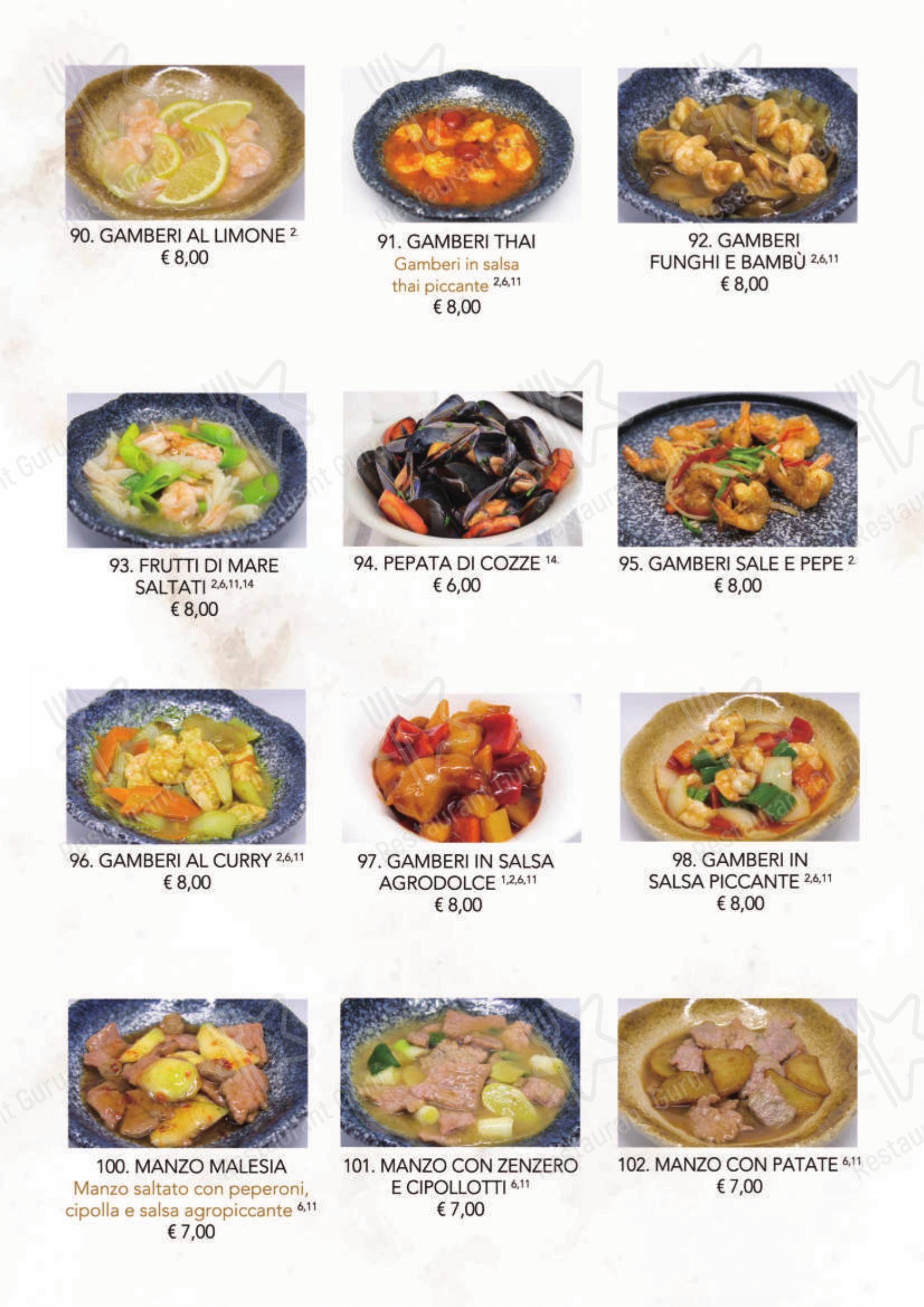 菜单 per Modo Fusion Restaurant ristorante