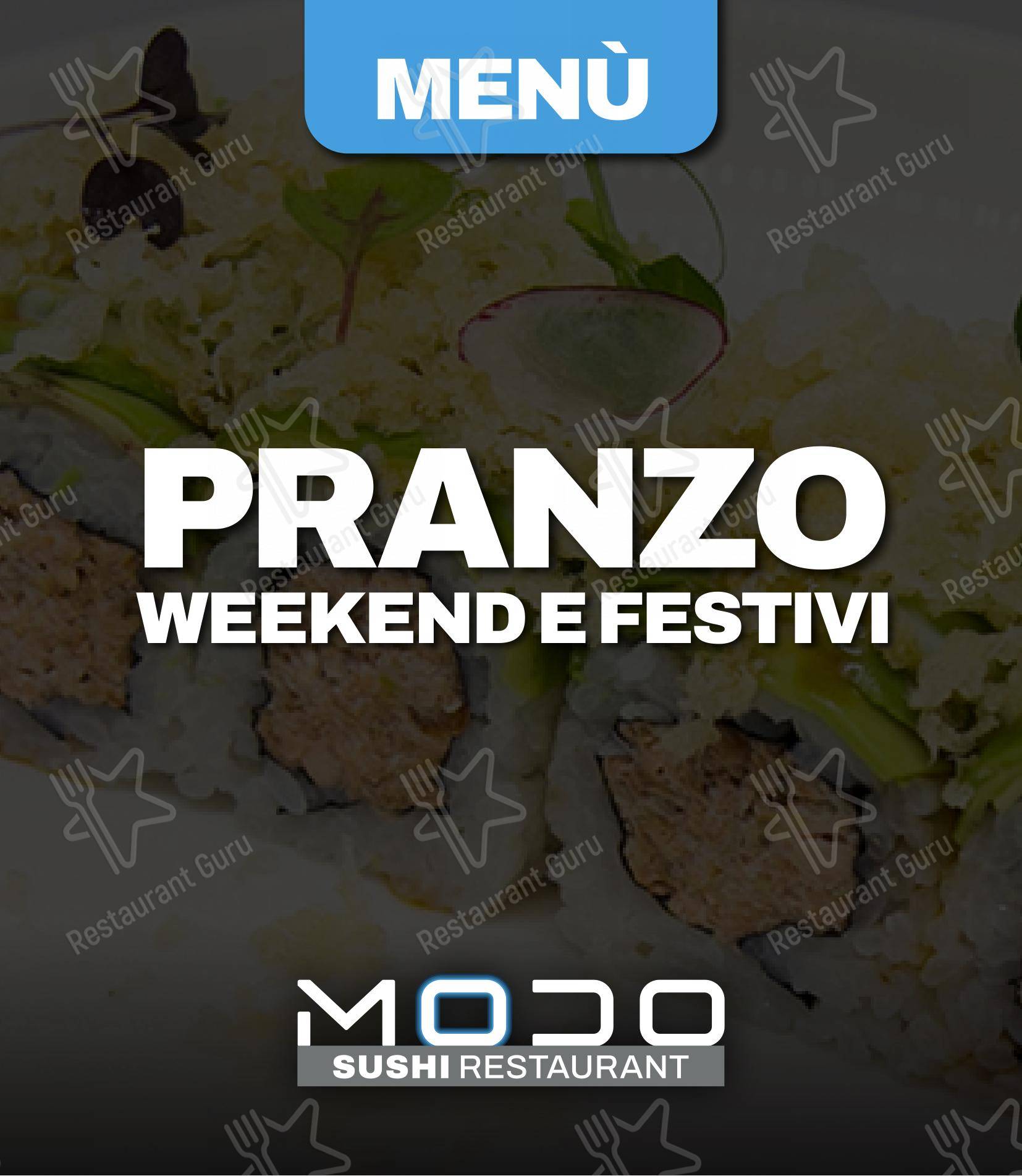 菜单 per Modo Fusion Restaurant ristorante