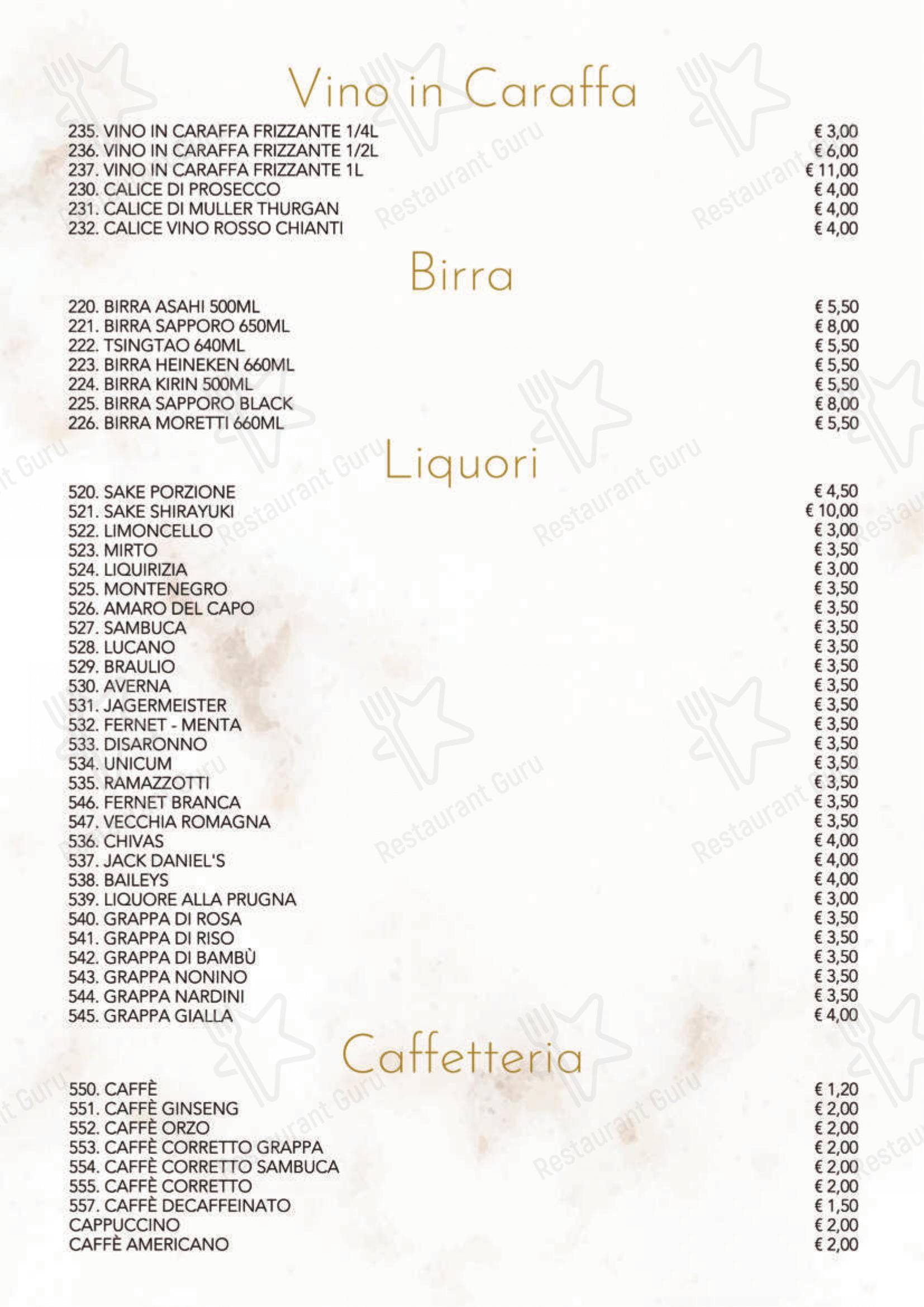 Modo Fusion Restaurant in Gallarate - 菜单