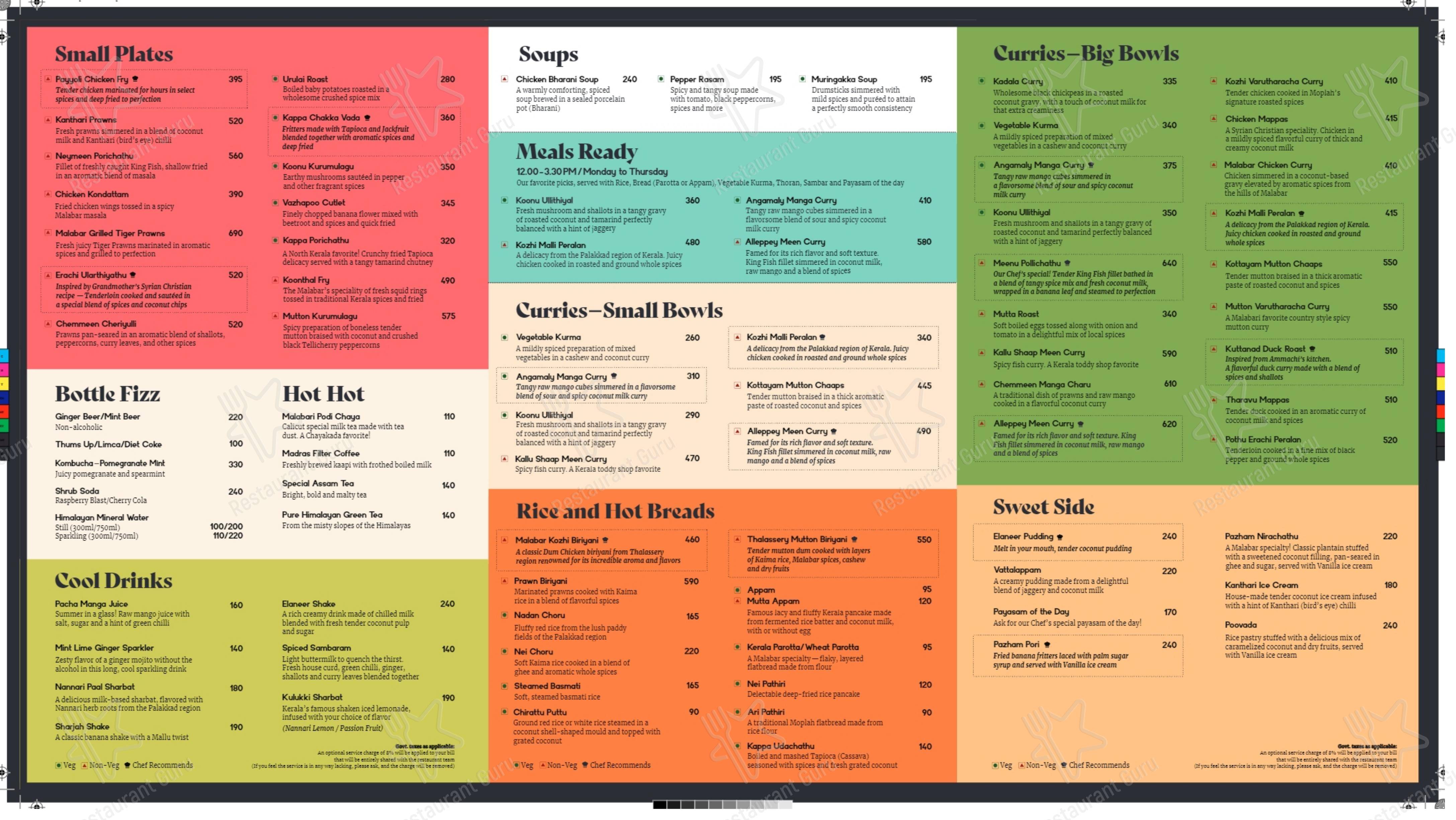 Moplah's in Bengaluru - Menu