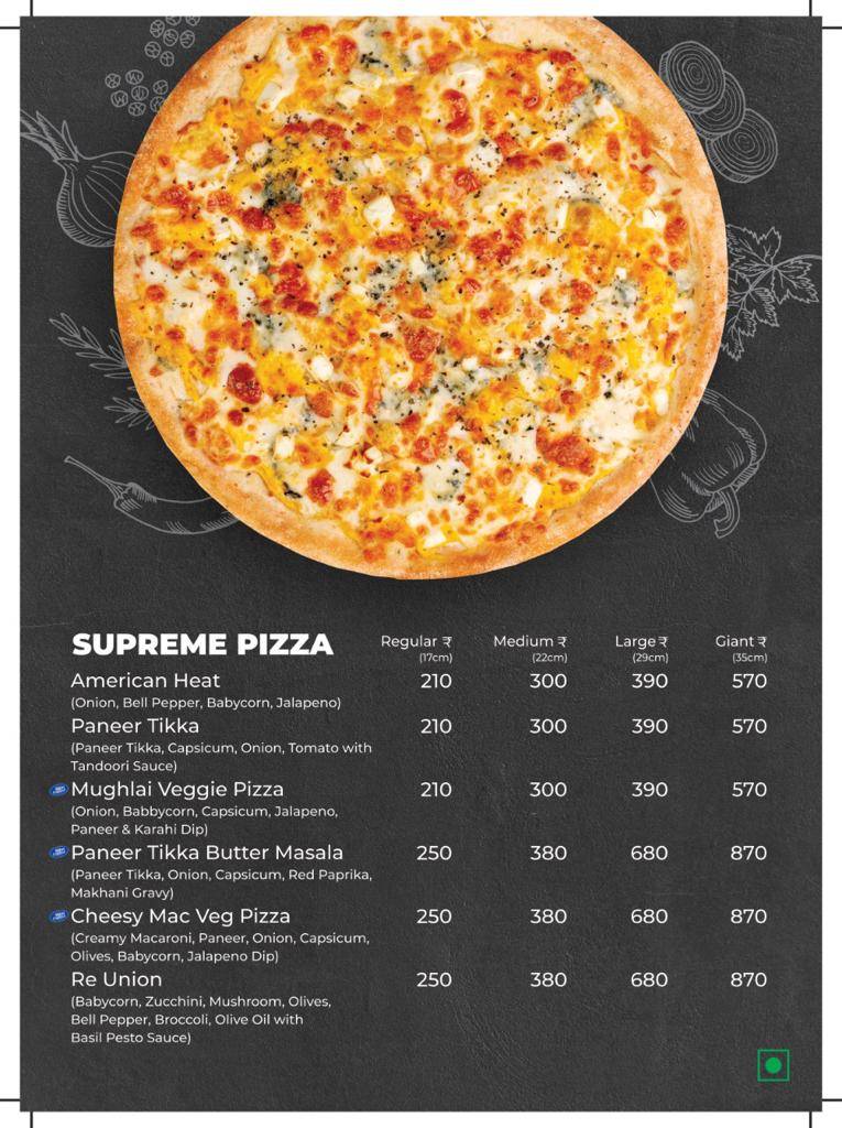 Pizza Zone Morbi menu