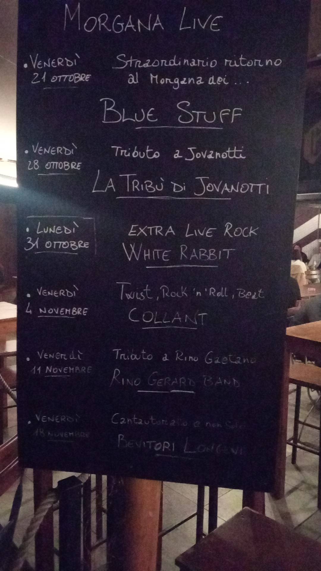 Menu di Birreria Morgana 