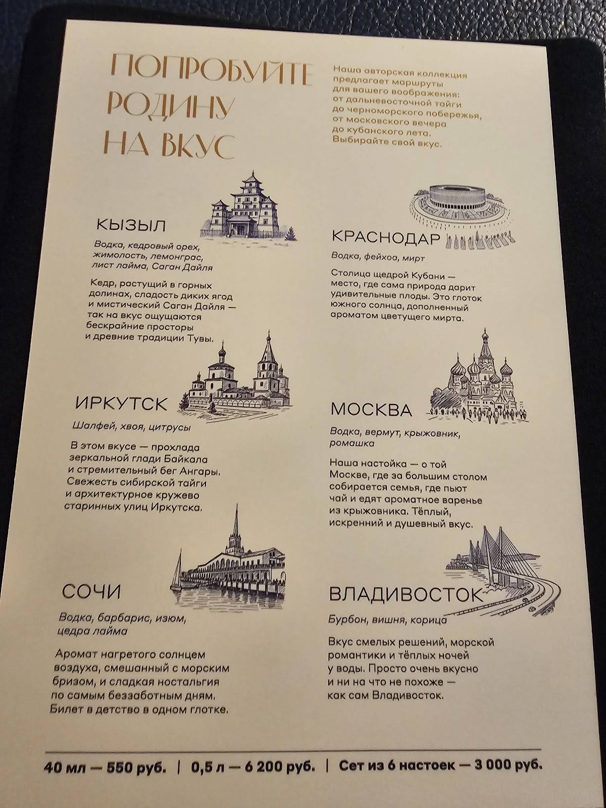 Menu de Yura