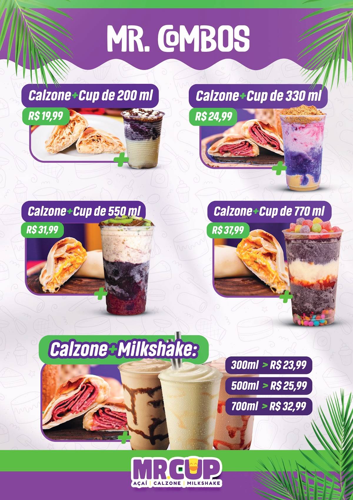 Mr. Cup Açaí cardápio