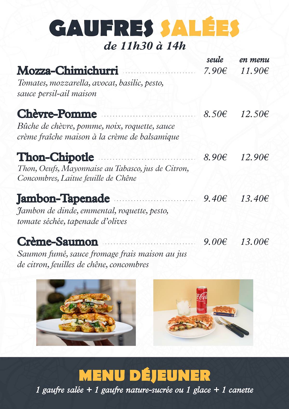 Menu de Mr. Rogier - restaurant Nevers