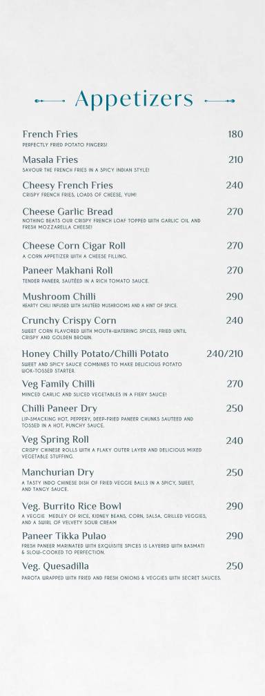 Mugs4buds Cafe menu
