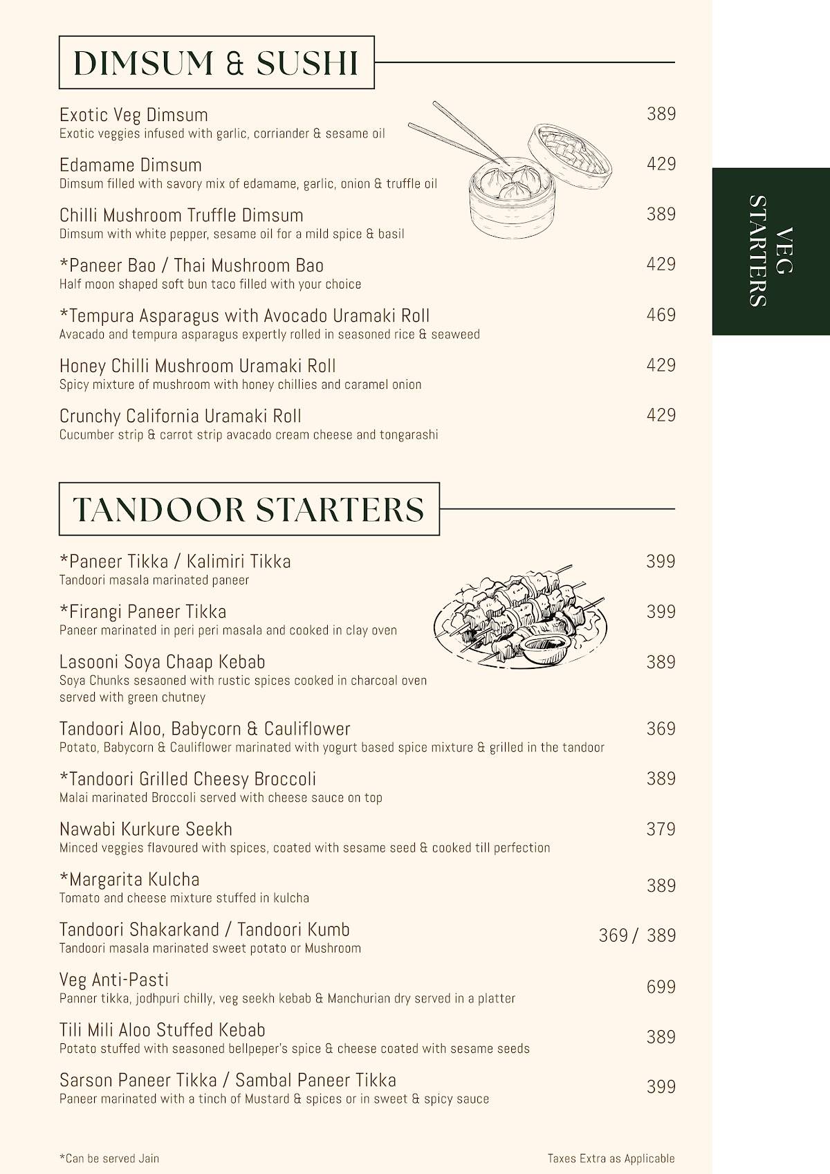 Amantran Casual Dining menu