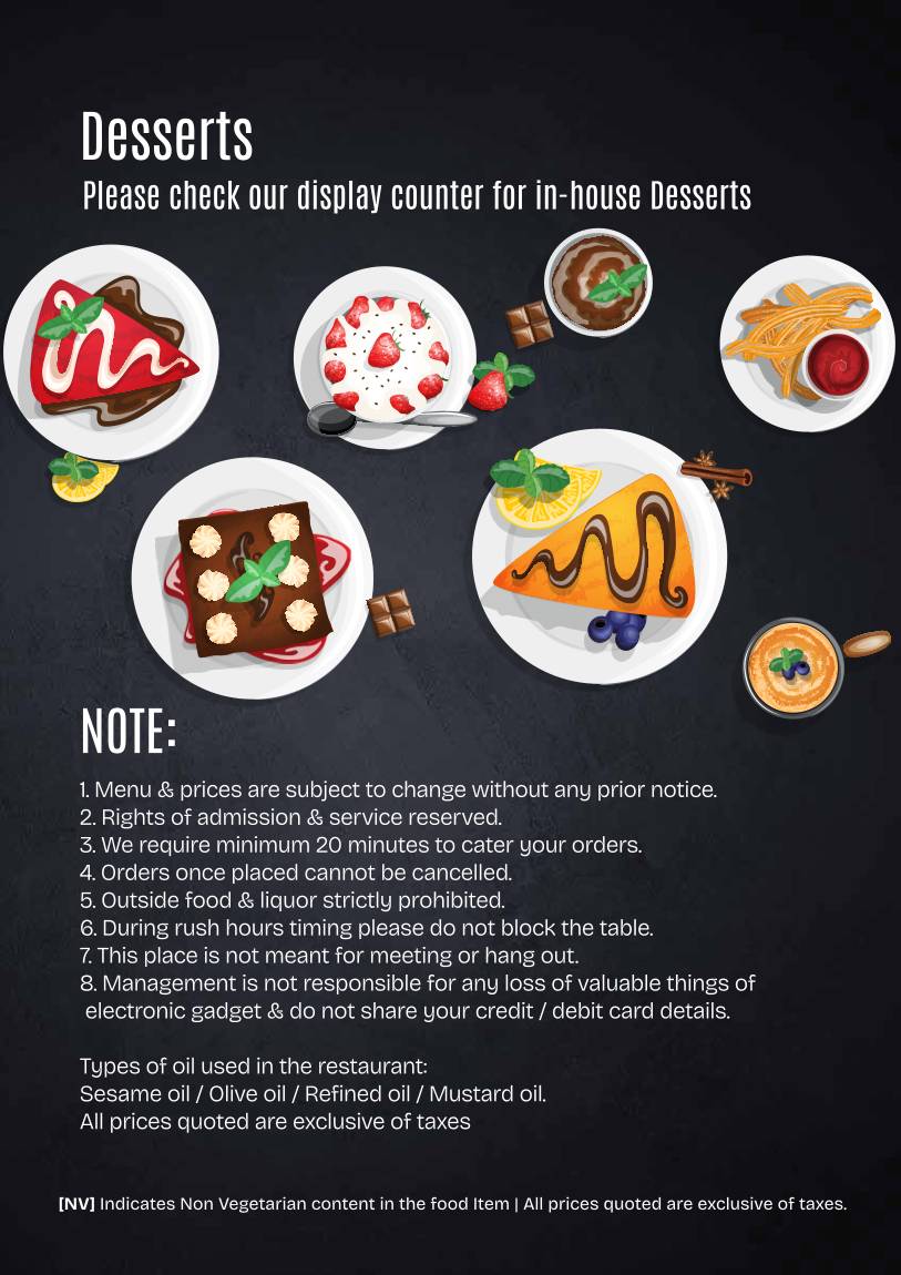 Cafe Trofima menu
