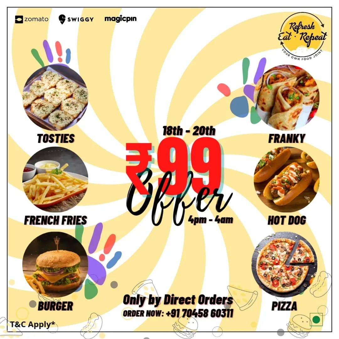 Refresh Eat Repeat menu