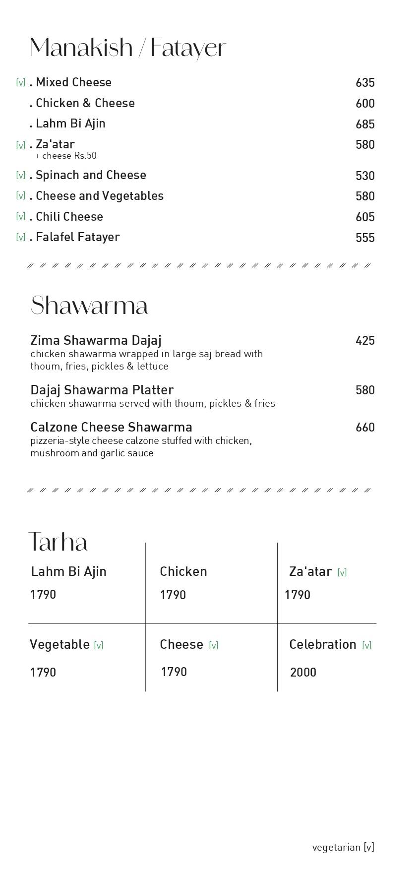 Zima menu