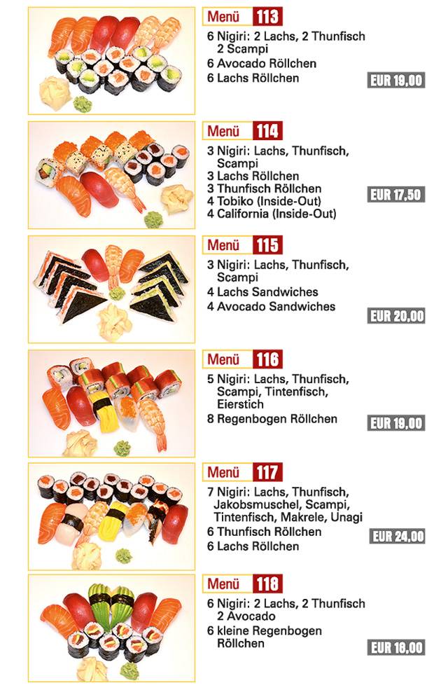 Menu de Umeshu Sushibar & Takeaway