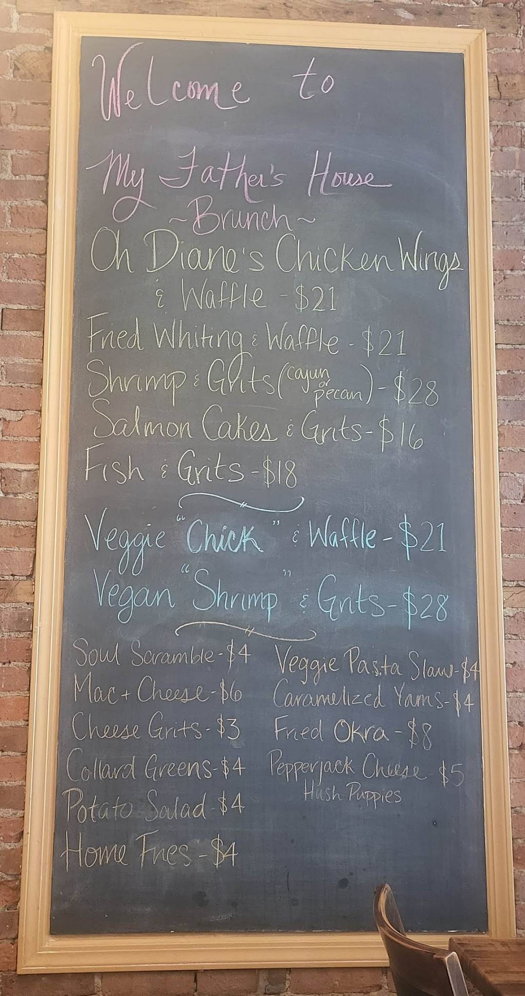 Menu at My Father's House Southern Cuisine, Nyack, NY restaurant, Nyack