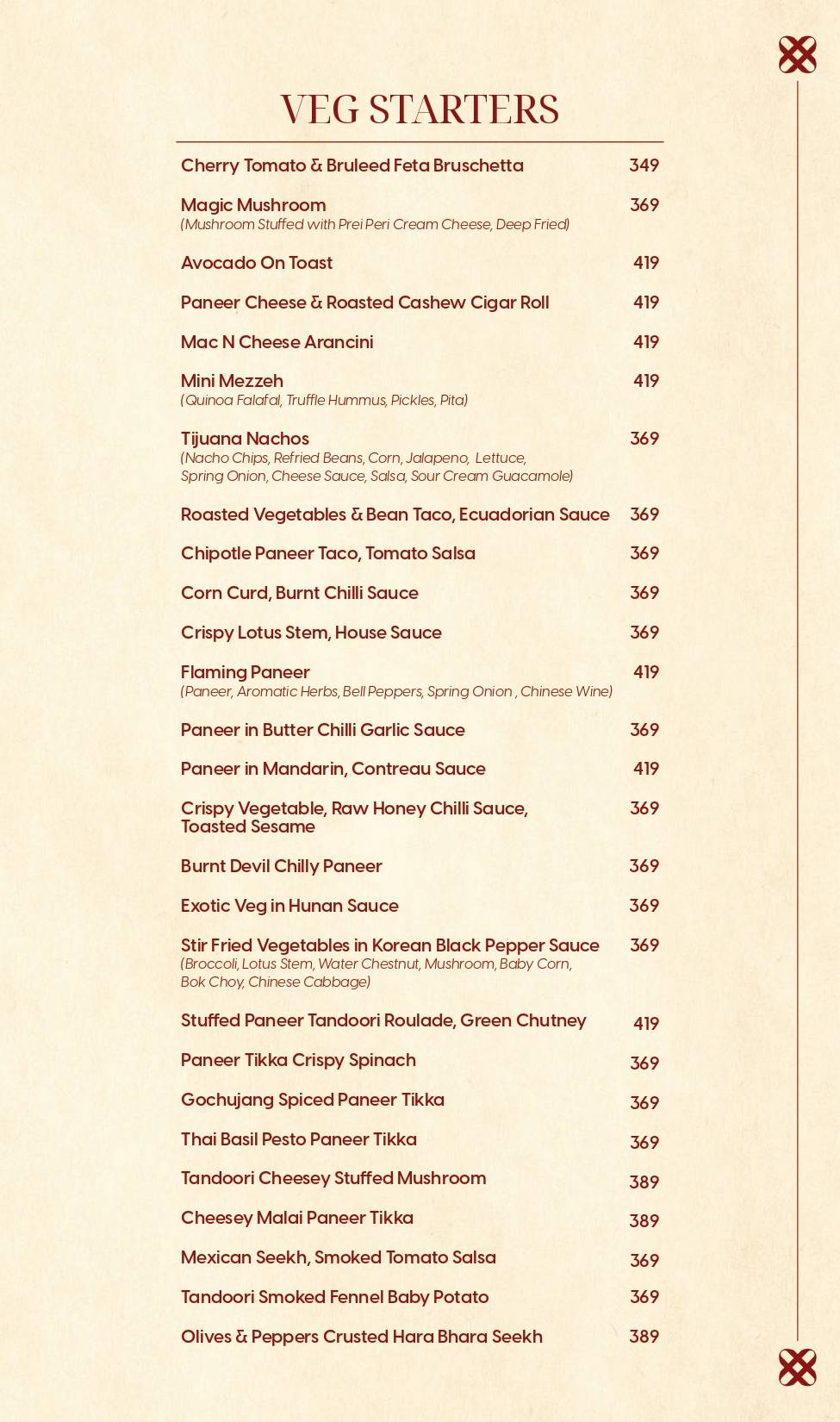 MyOhMy menu