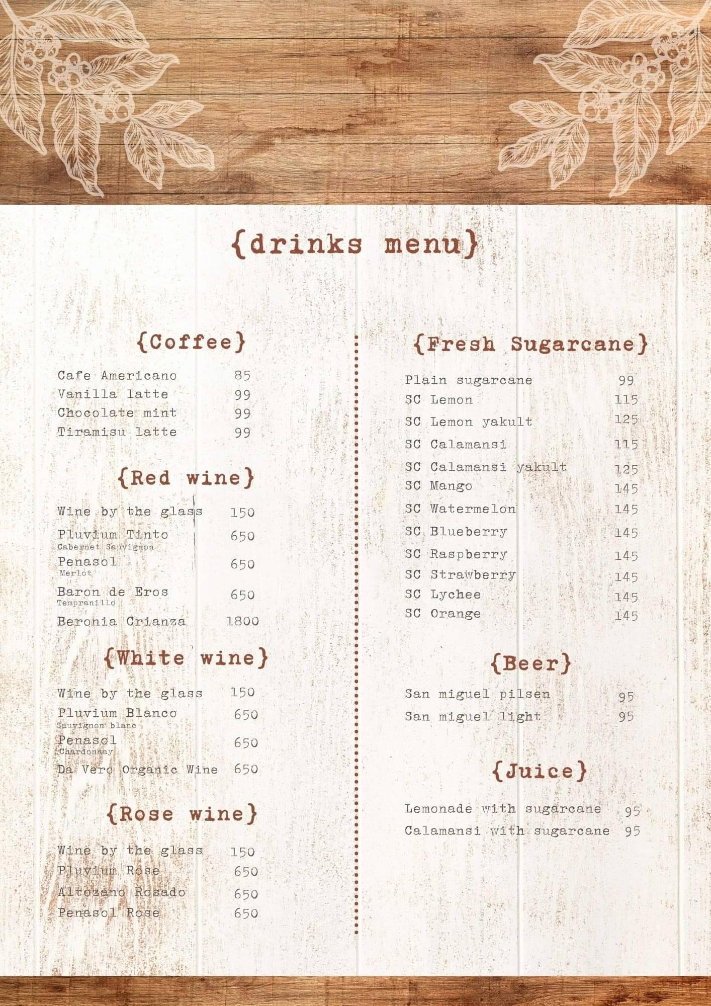 Menu at Myons Cuisine restaurant, Quezon City