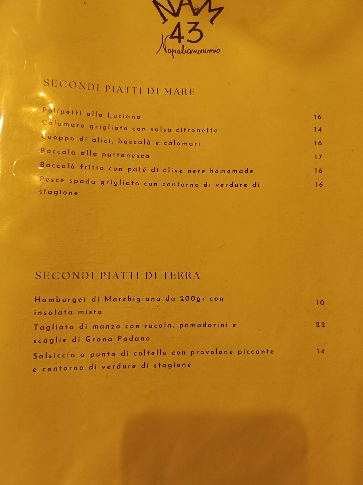 Menu di NAM43 