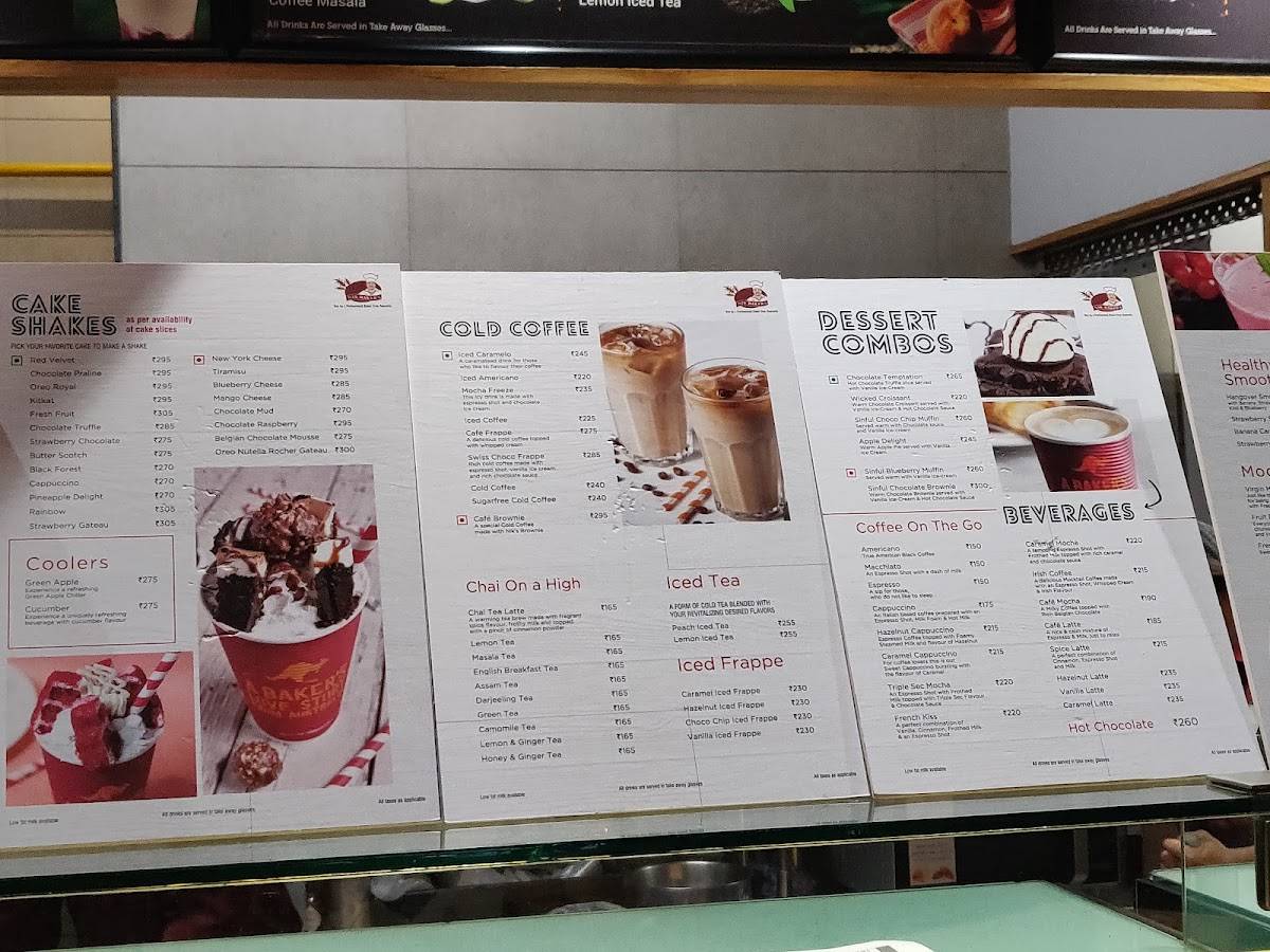 NIK BAKER'S menu