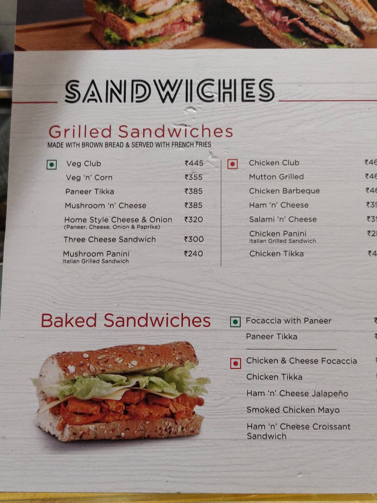 NIK BAKER'S menu
