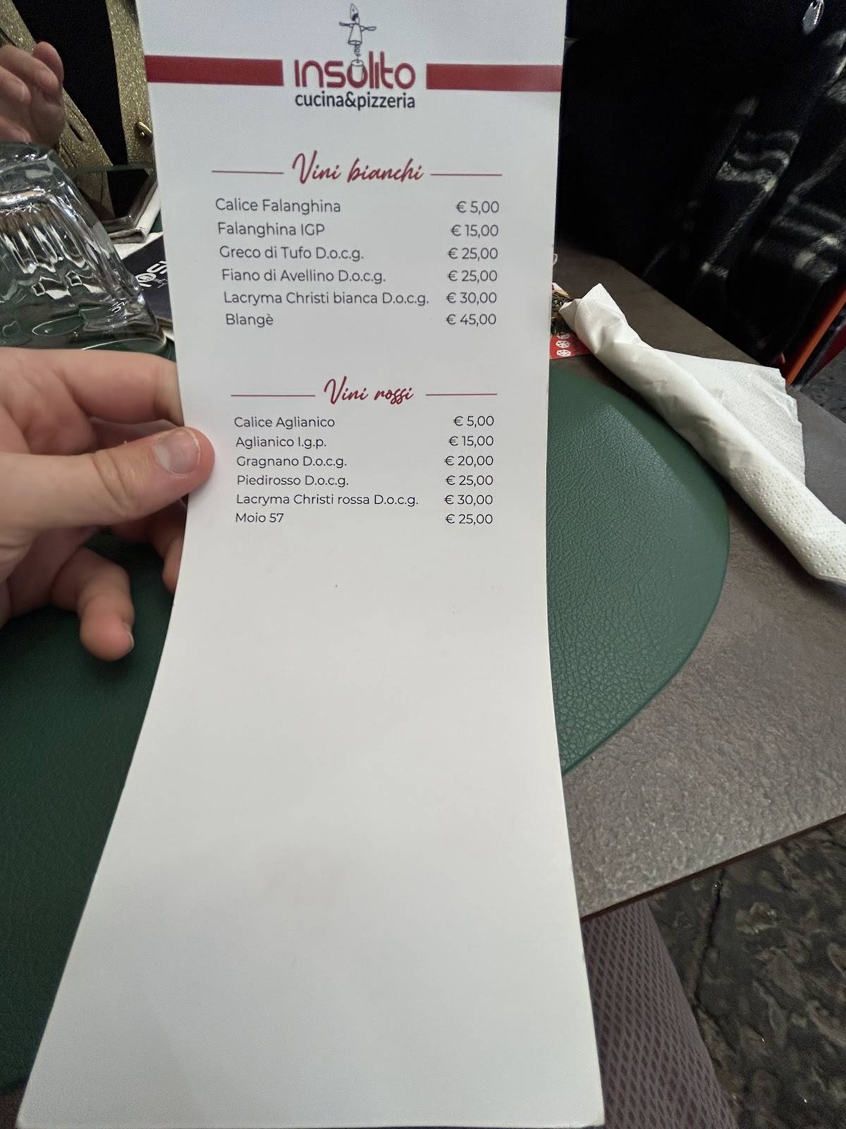 Menu di Insolito Cucina & Pizzeria 