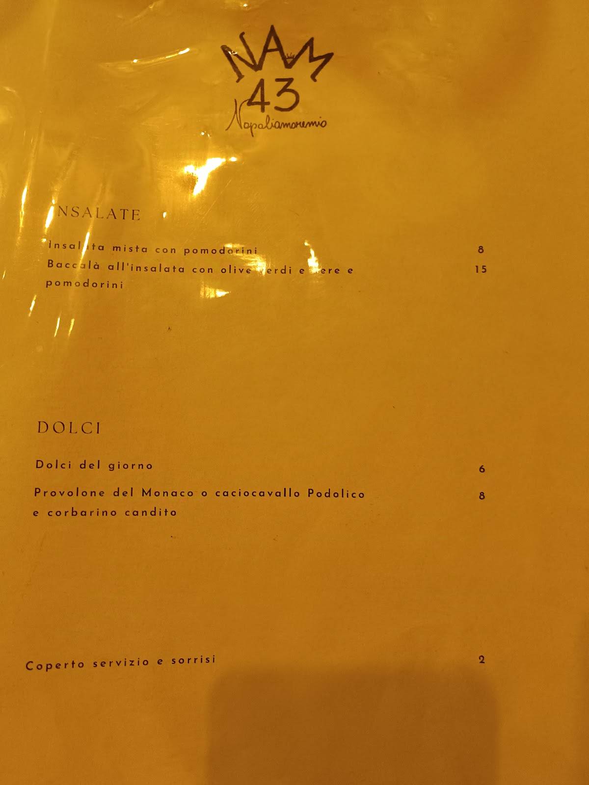 Menu di NAM43 