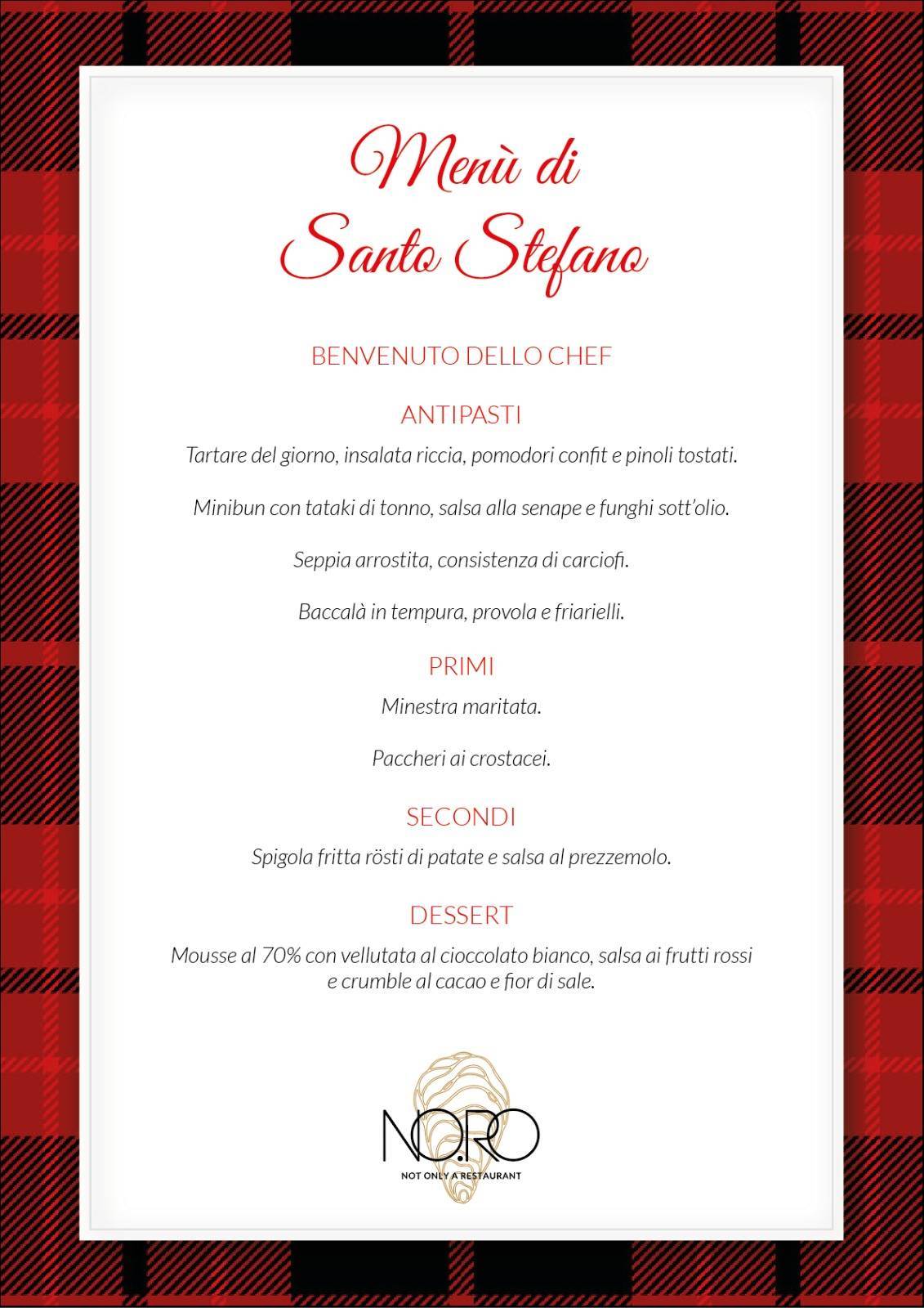 Menu di NO.RO RESTAURANT 
