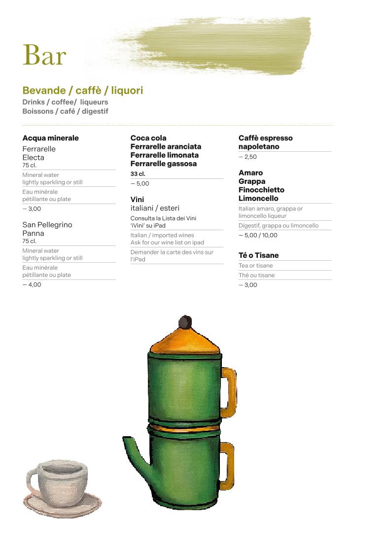 Menu de Umberto