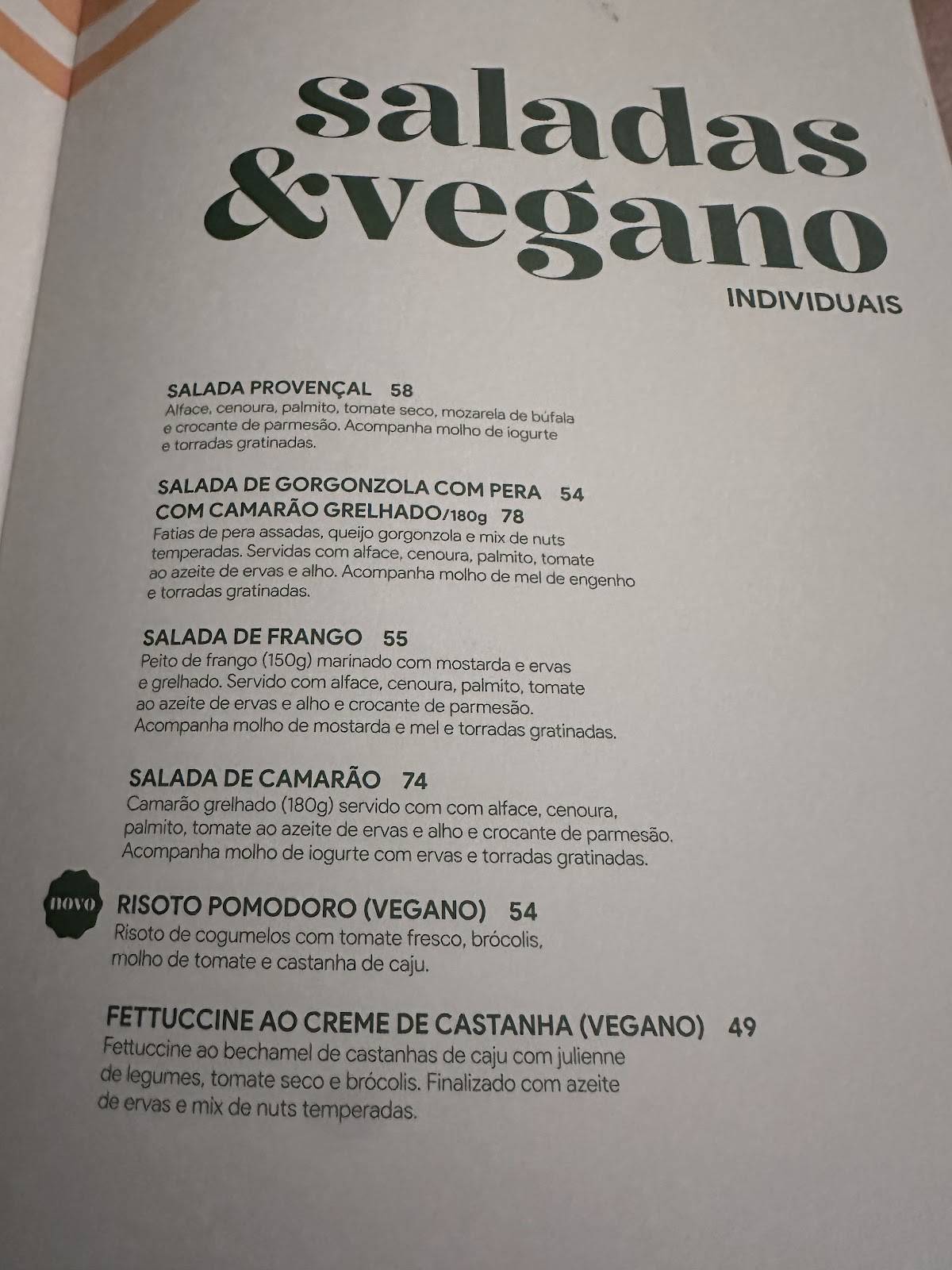 Camarões Restaurante cardápio