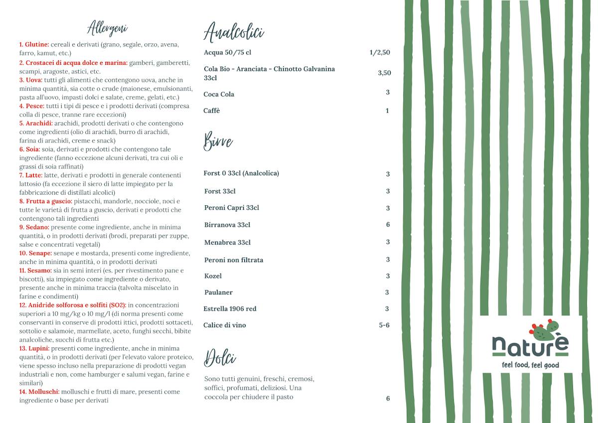 Menu di Naturè 