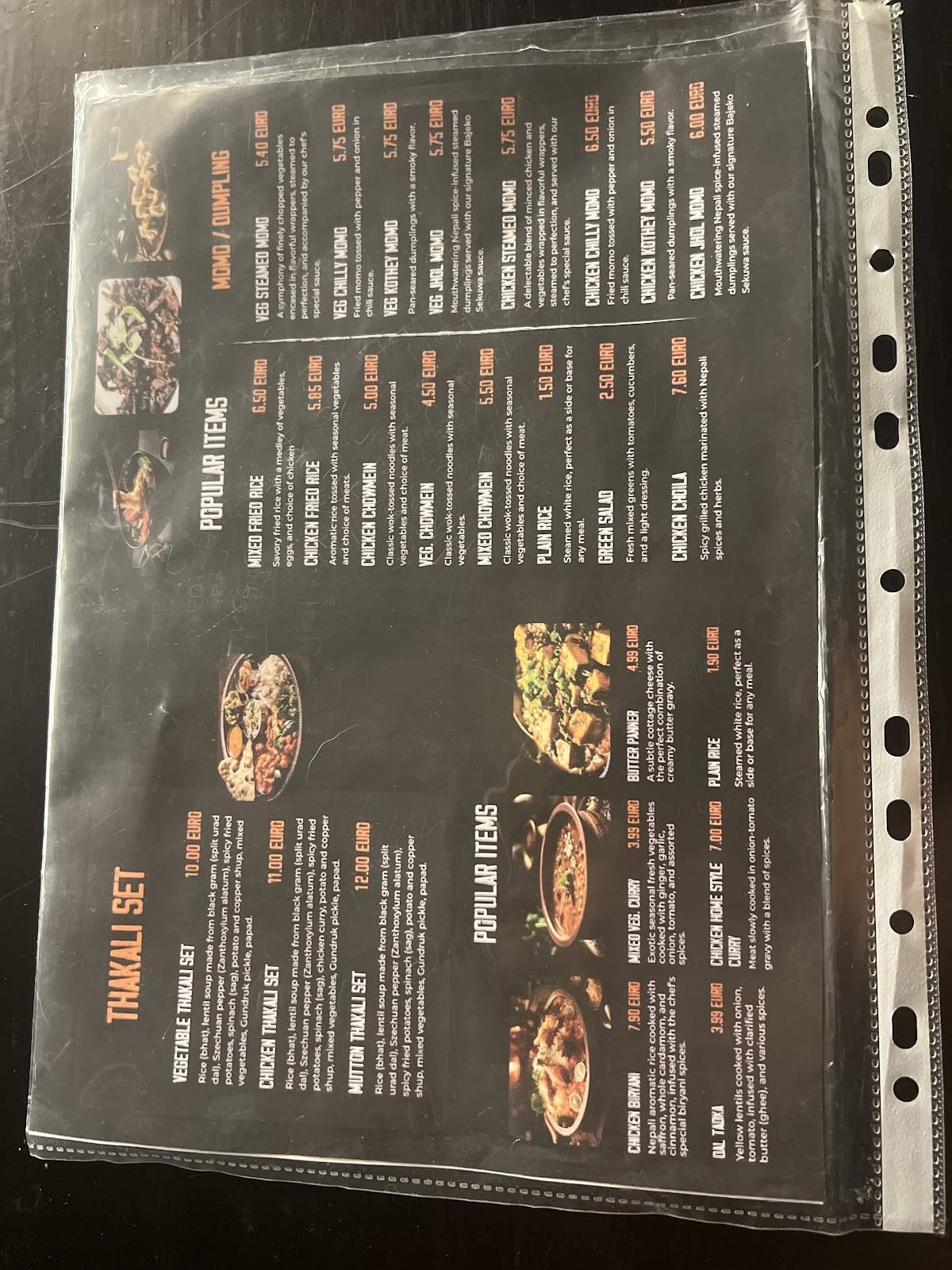 Menu di Nepali-thakali-house 