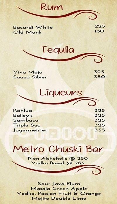 Metro Grill - Pitampura menu