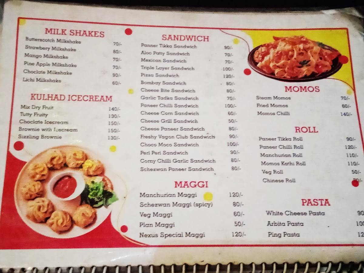 Nexus cafe janjgir menu