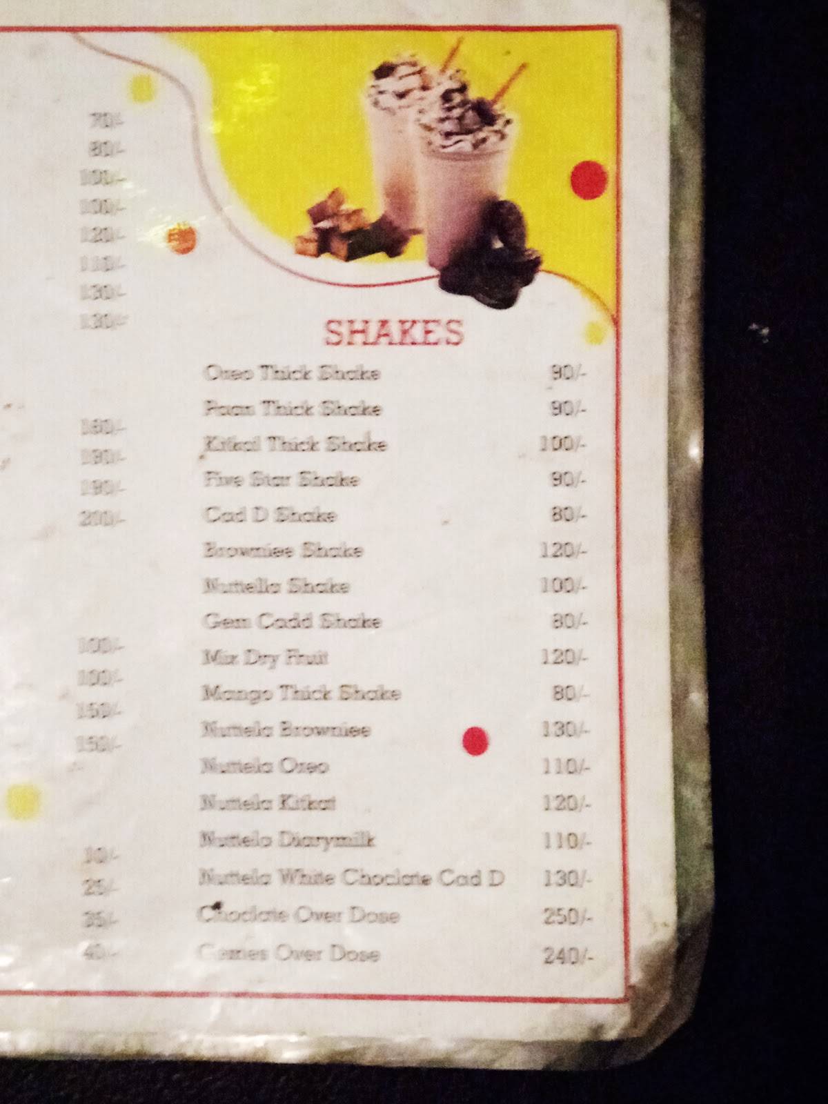 Nexus cafe janjgir menu