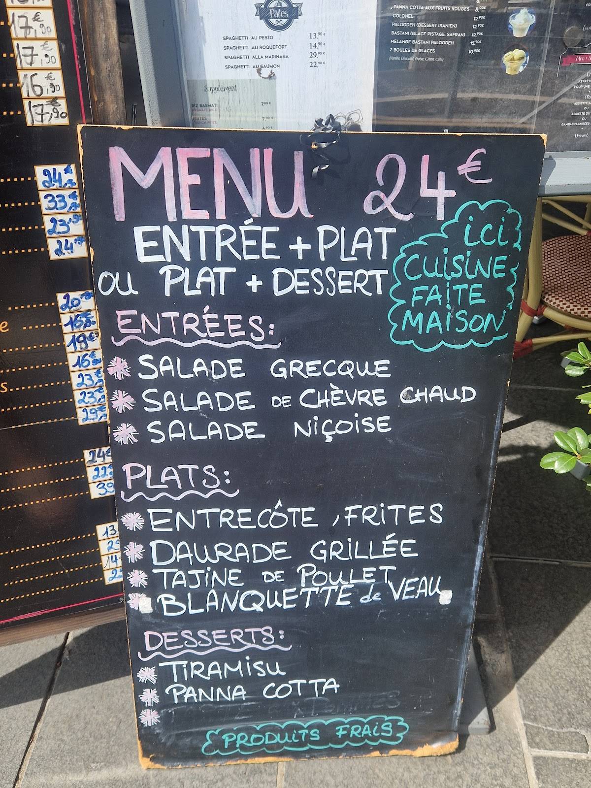 Menu de Restaurant Safran