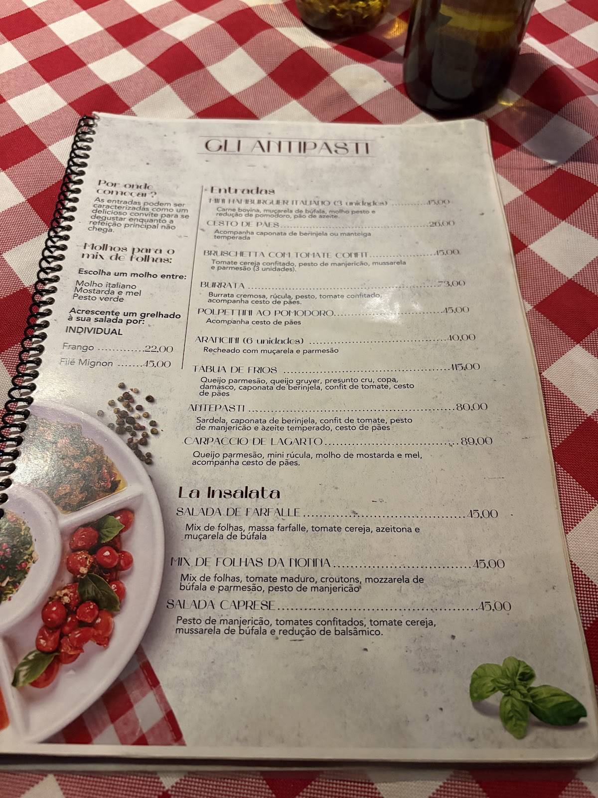 Nonna Augusta Trattoria: Comida Italiana Asa Norte Brasília cardápio