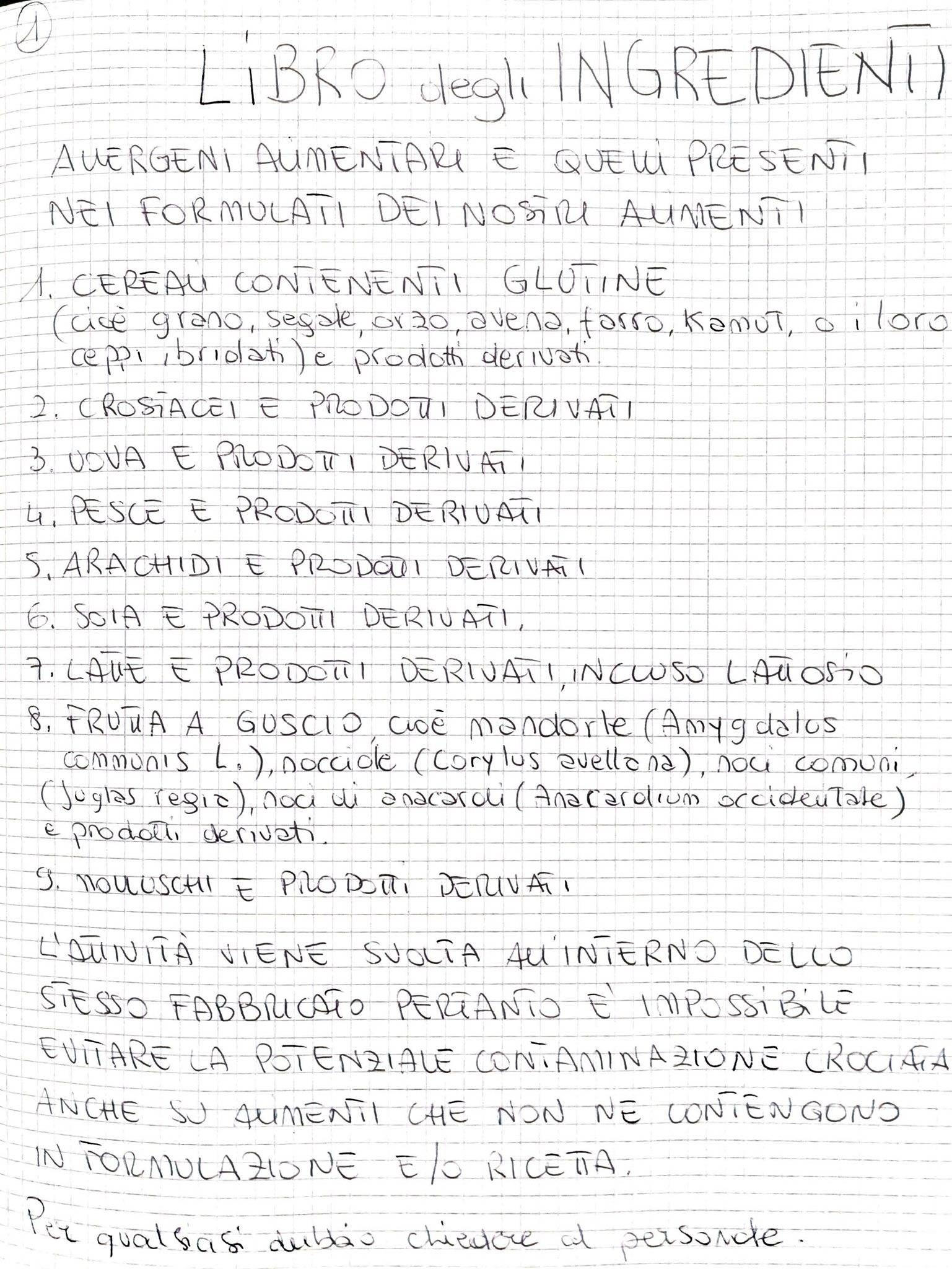 Menu di Nonsolopizza Genova 