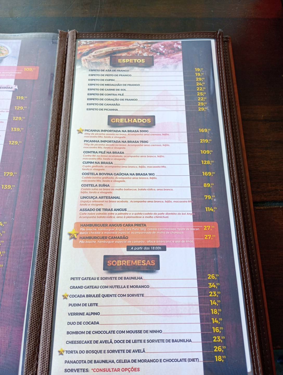 Ô Bar - Ponta Negra cardápio