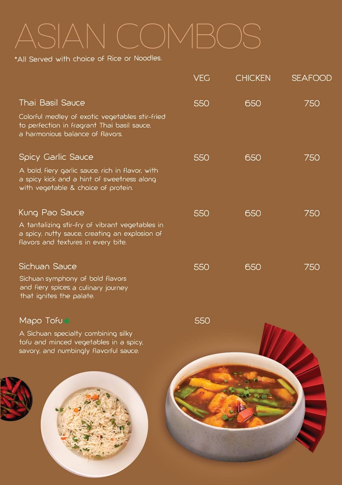 OISHII WOK menu