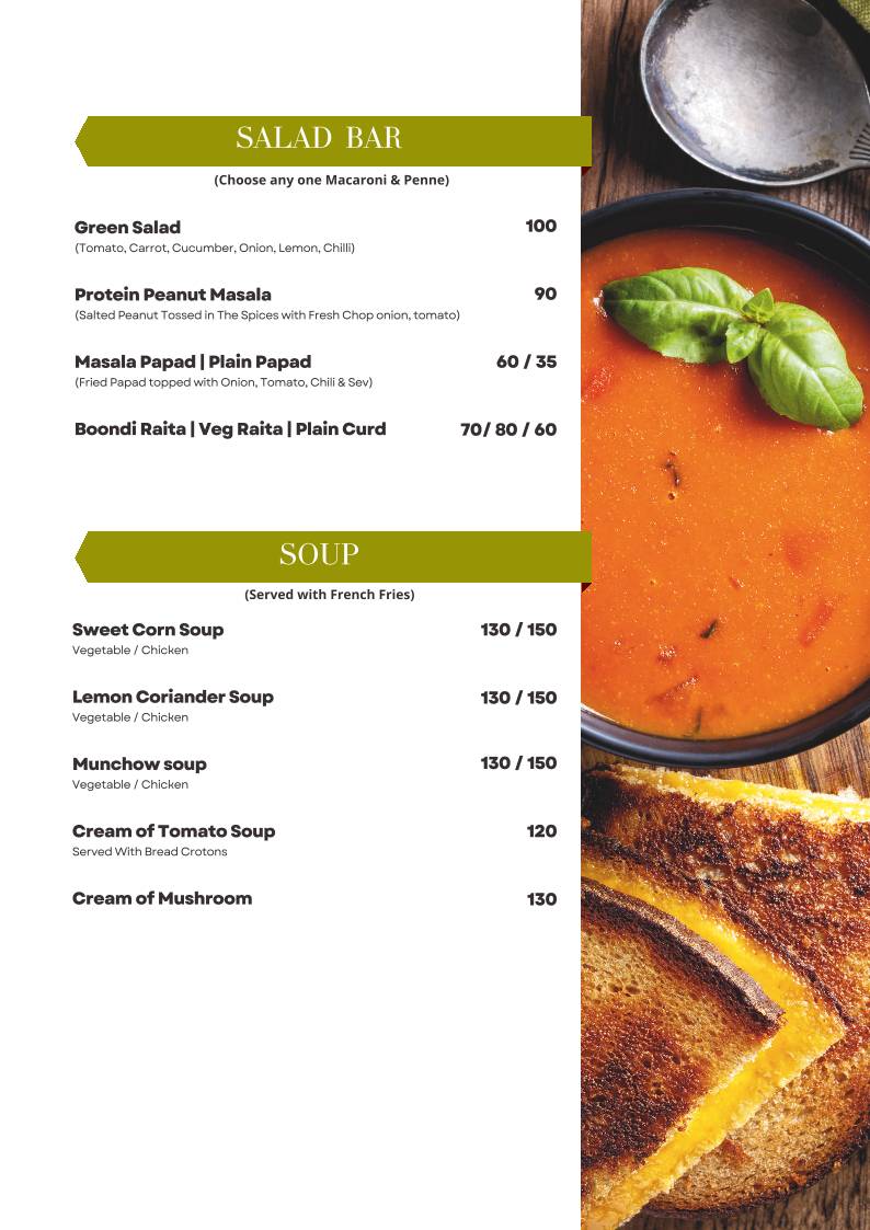 O'LEAF Taste Ka Tadka. Multicuisine Restaurant menu