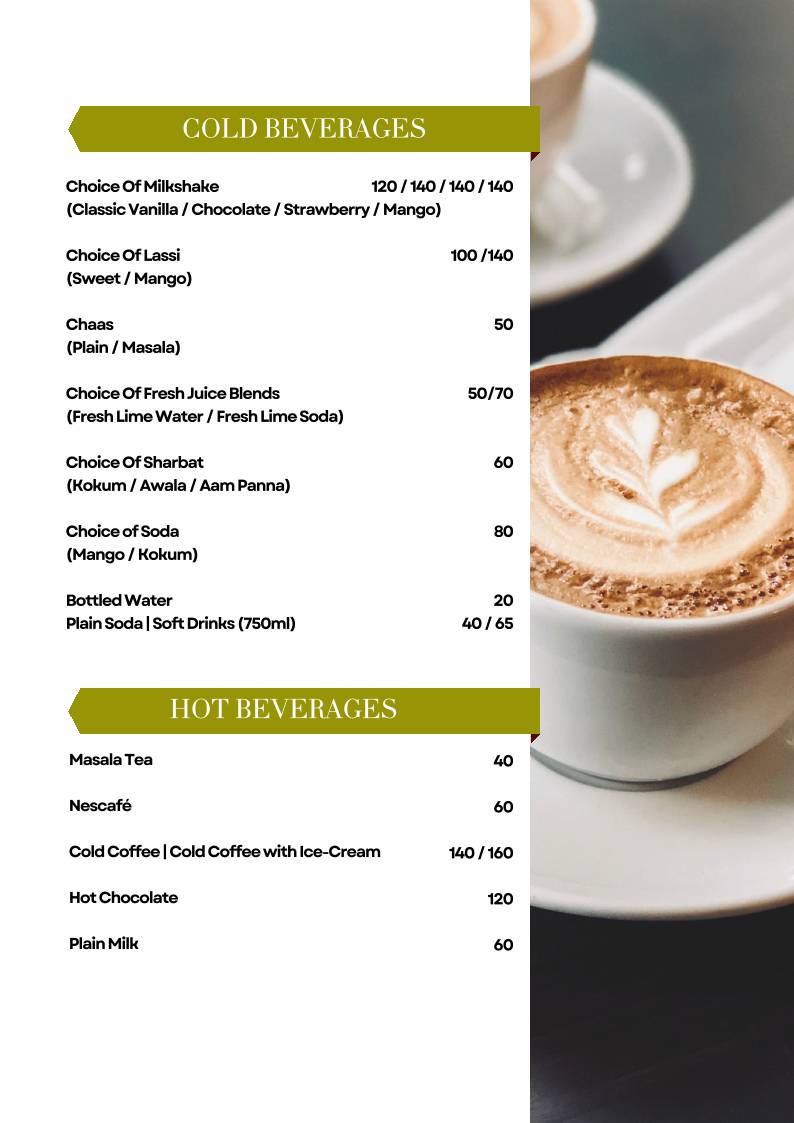 O'LEAF Taste Ka Tadka. Multicuisine Restaurant menu