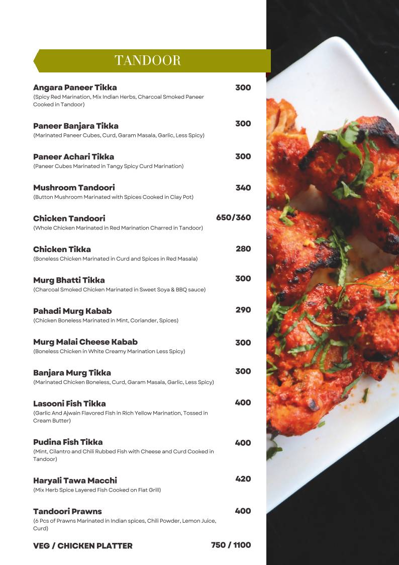 O'LEAF Taste Ka Tadka. Multicuisine Restaurant menu