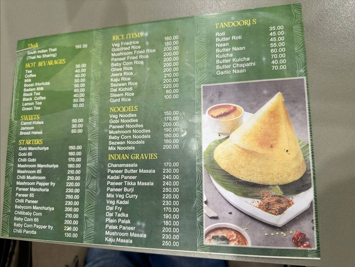 OTC Orion Tiffin Centre menu